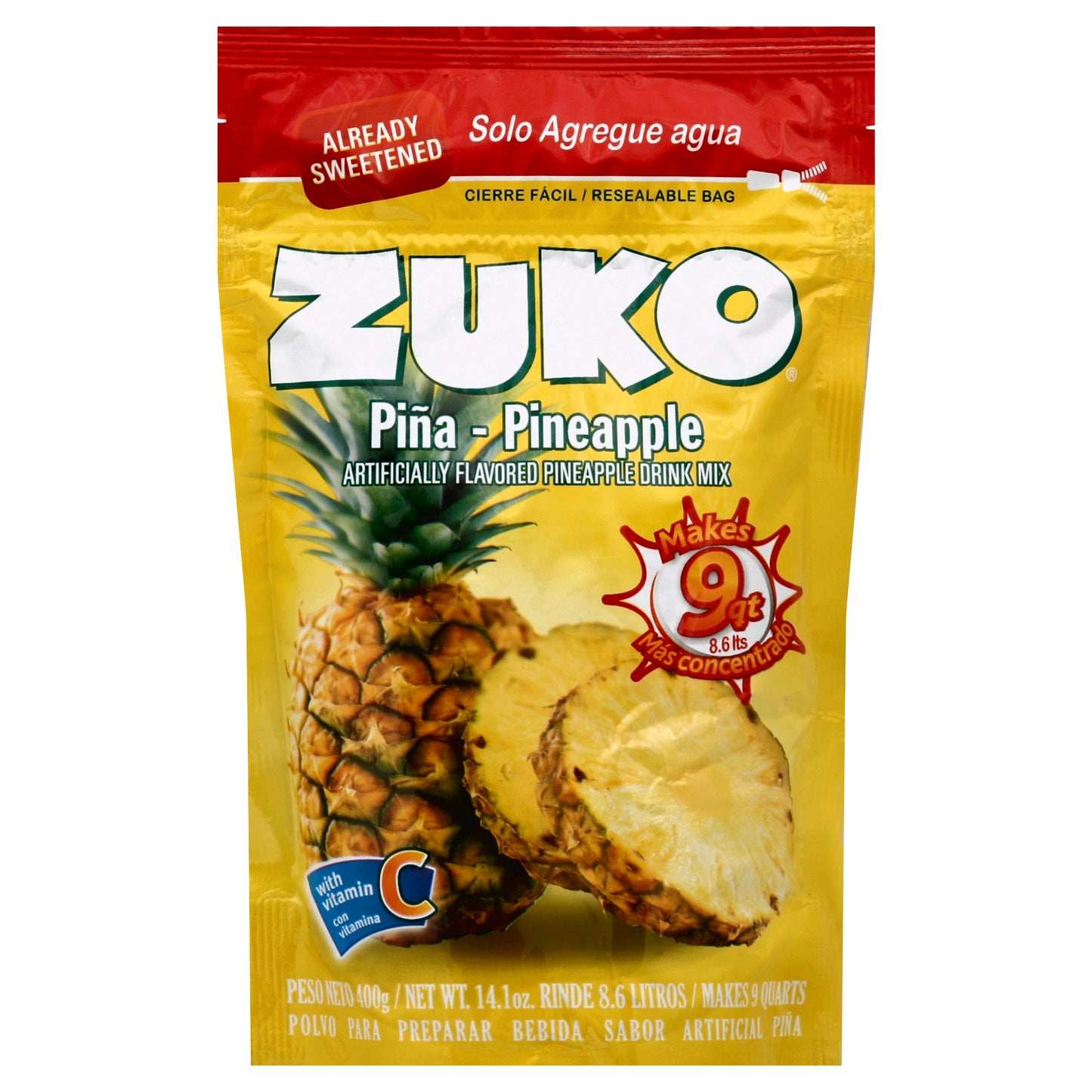 Zuko Pineapple Drink Mix 14.1 oz