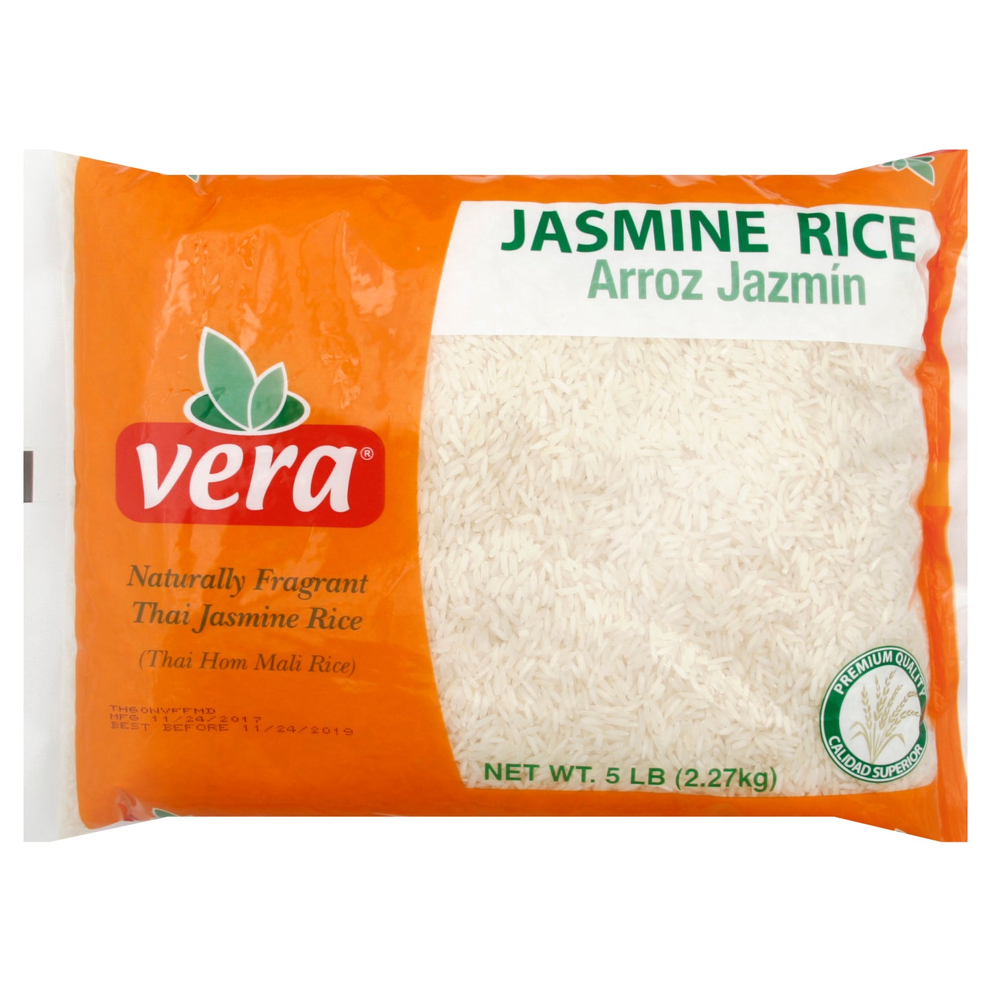 Arroz jazmín Vera de 5 libras