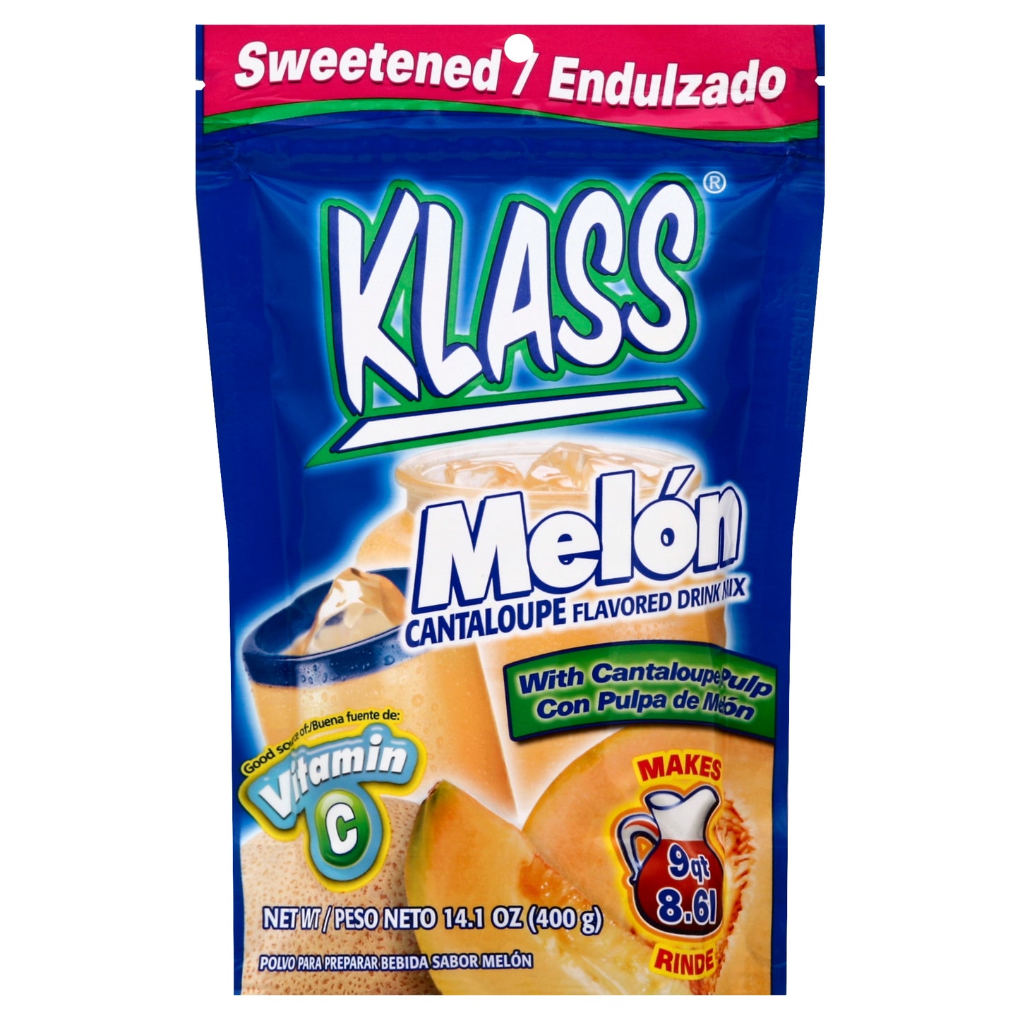 Mezcla para bebida de melón Klass de 14.1 onzas