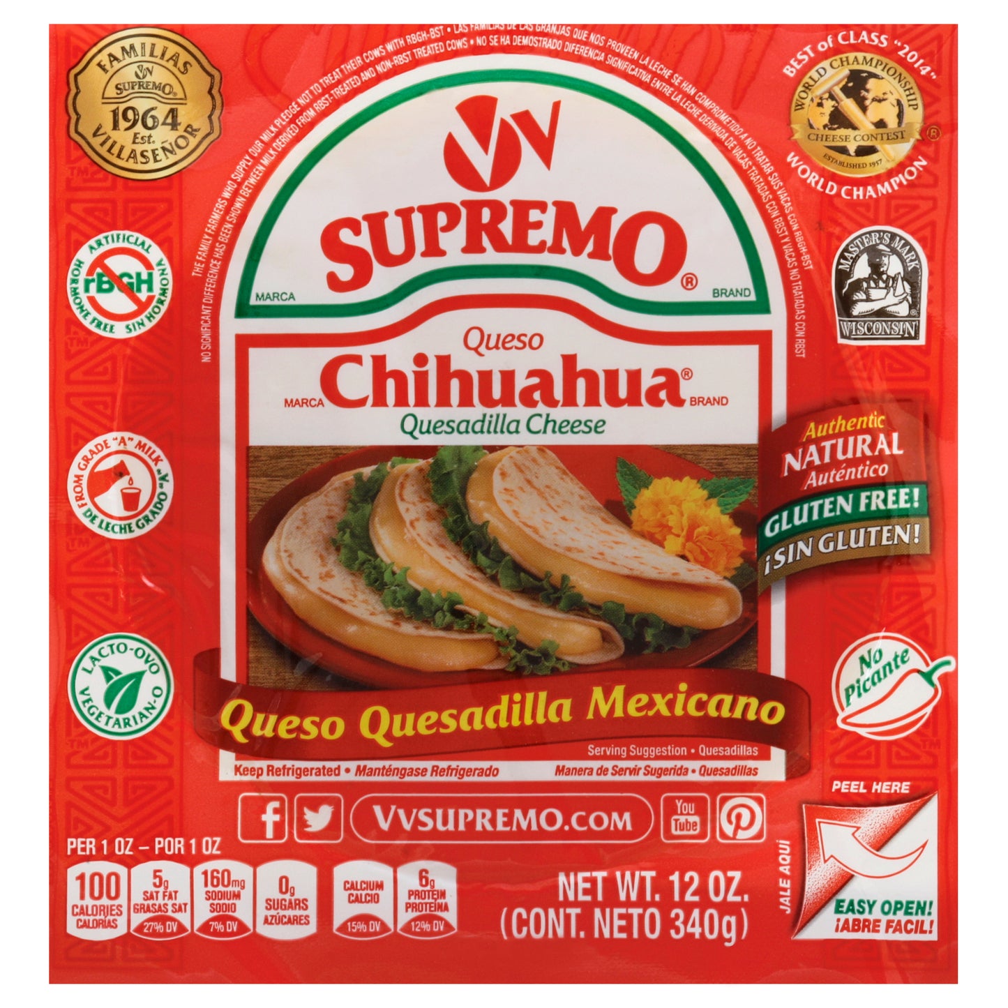 Queso V&V Supremo de 340 g