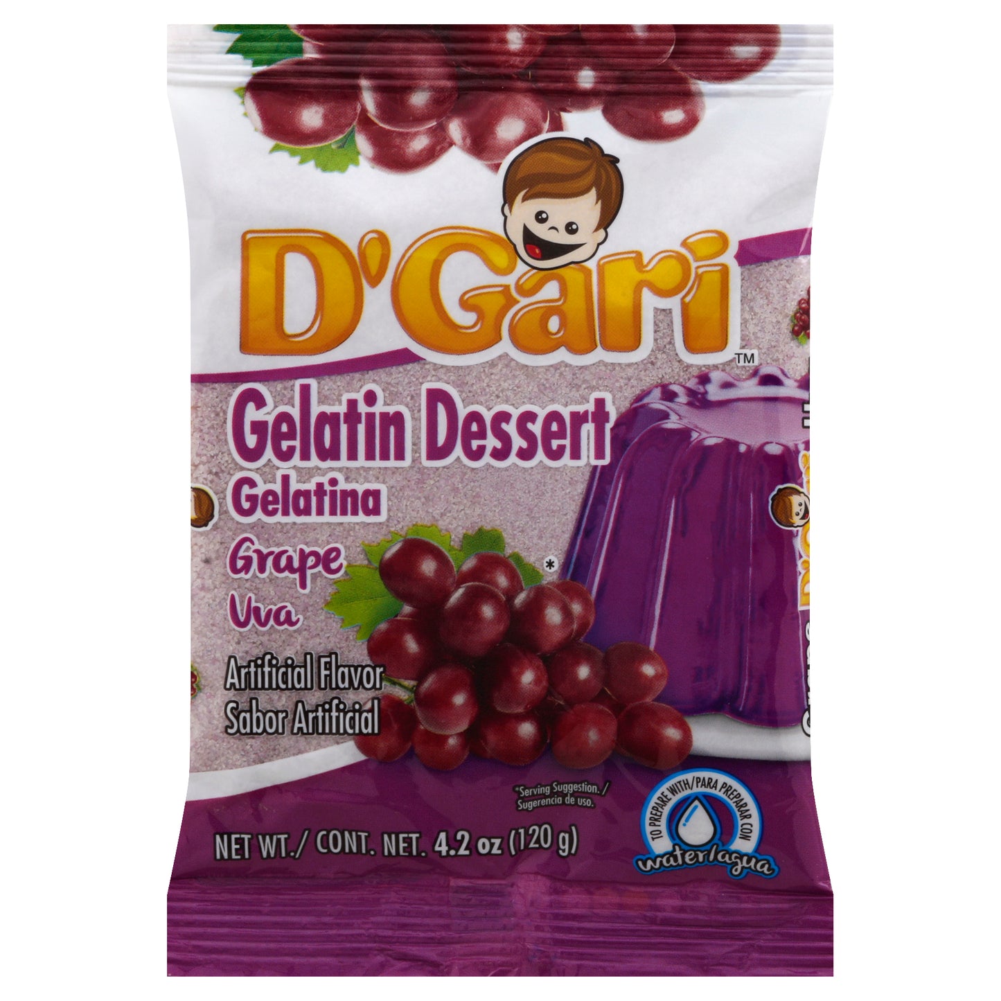 Postre de gelatina de uva D'Gari 4.2 oz