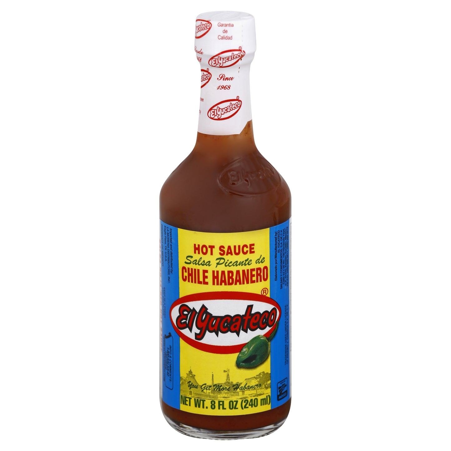 El Yucateco Chile Habanero Salsa Picante 8 oz