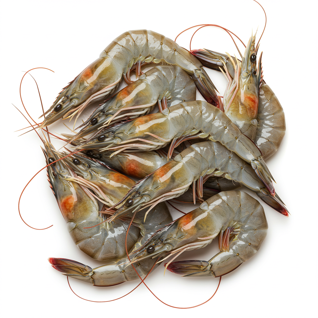 Camarones con cabeza