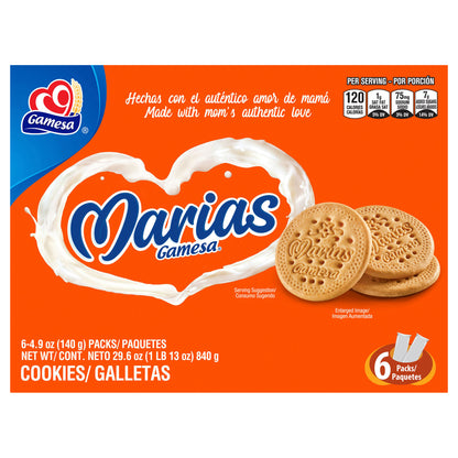 Galletas Gamesa Marias 4.9 oz, 6 unidades