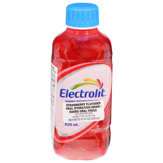 Bebida hidratante oral Electrolit sabor fresa 21 onzas líquidas