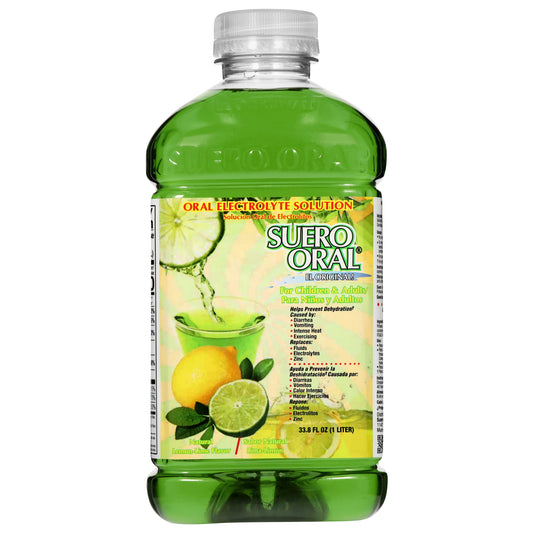 Solución electrolítica oral Suero Oral sabor natural limón-lima 33.8 fl oz