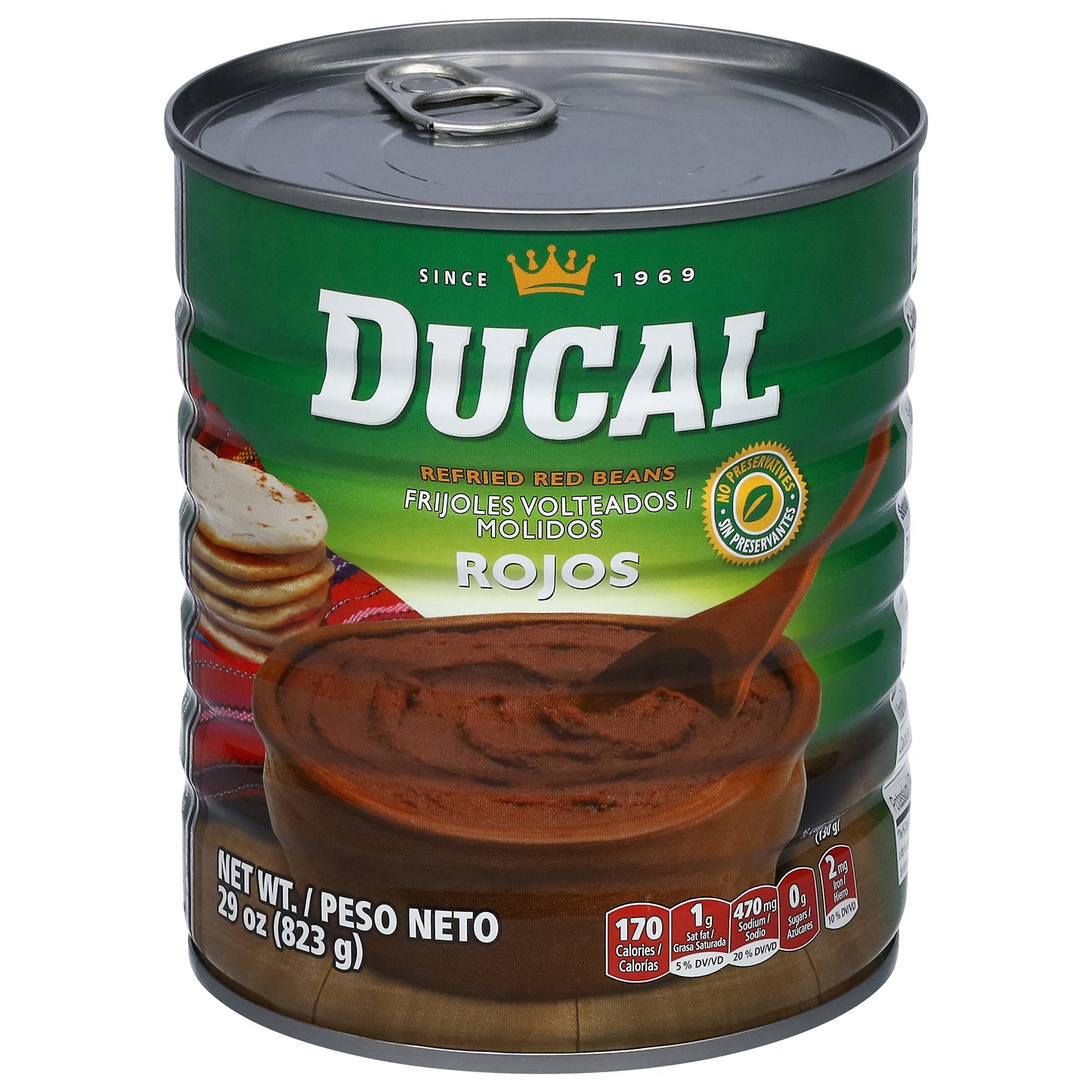 Frijoles rojos refritos Ducal de 29 onzas