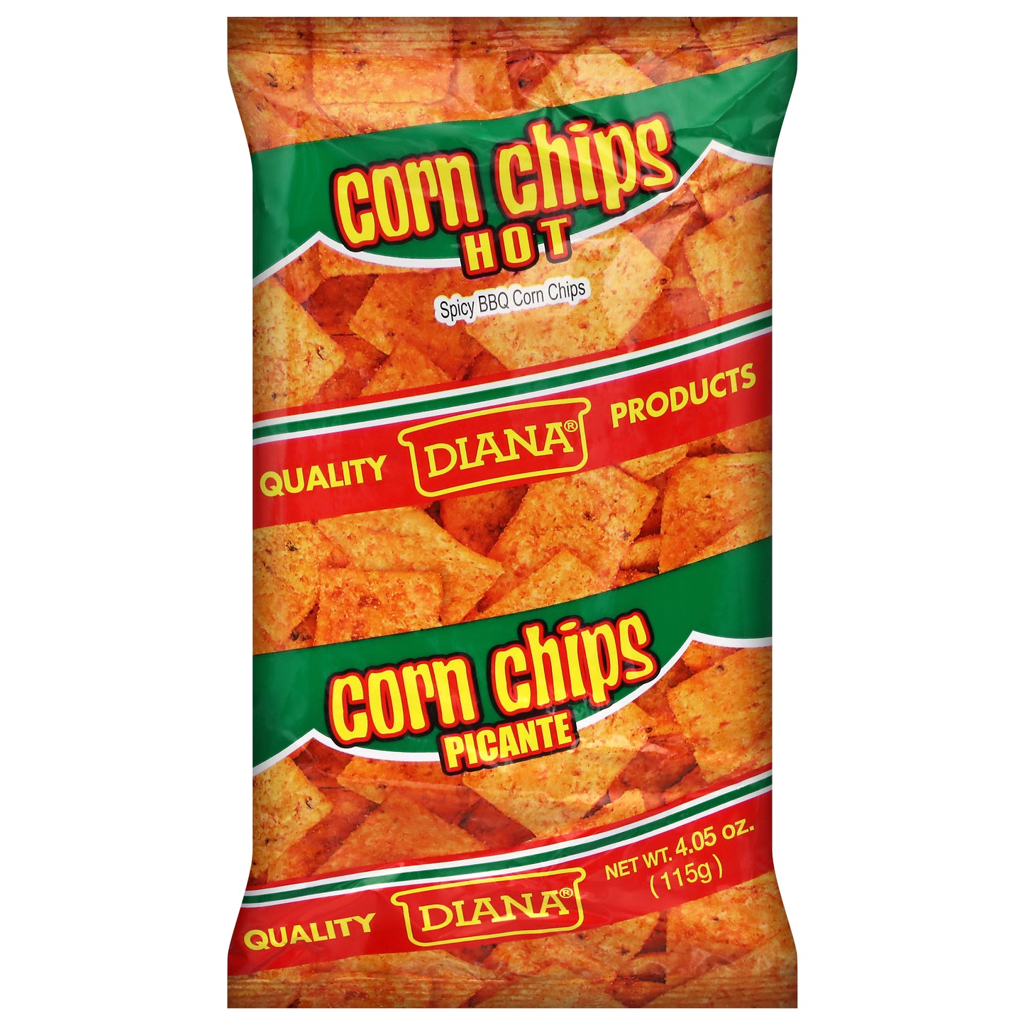 Totopos de maíz picantes Diana 115 g
