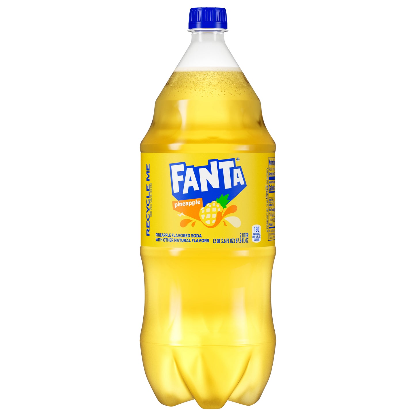 Botella de refresco Fanta de piña, 2 litros