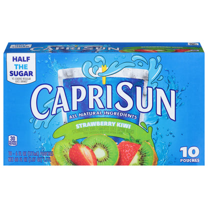 Capri Sun, mezcla de zumo con sabor a fresa y kiwi, 10 sobres de 177 ml (6 onzas líquidas)