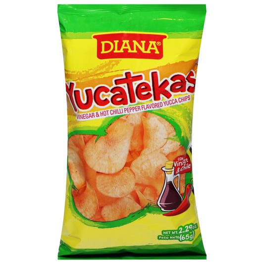 Chips de yuca Diana Yucatekas con sabor a vinagre y chile picante (64,6 g)