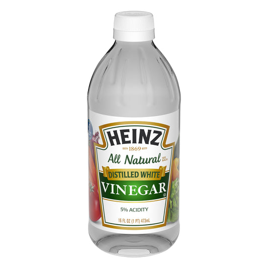 Vinagre blanco destilado Heinz, botella de 473 ml (16 onzas líquidas)