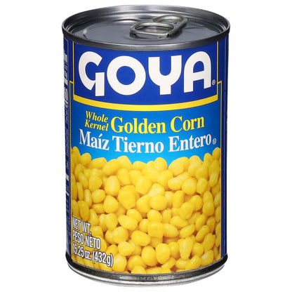 Maíz dorado en grano entero Goya de 432 gramos (15.25 onzas)
