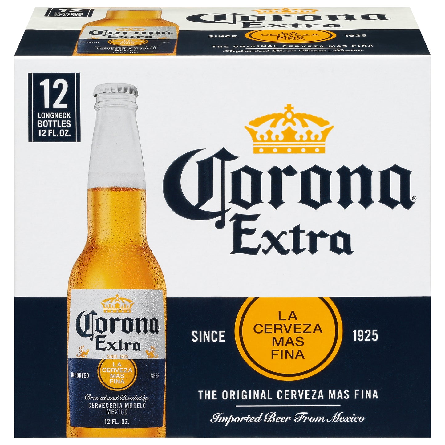 Cerveza Corona Extra, 12 botellas de 12 onzas líquidas