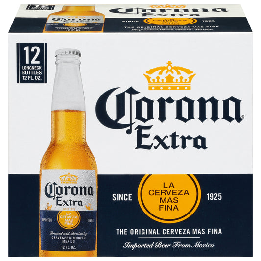 Cerveza Corona Extra, 12 botellas de 12 onzas líquidas