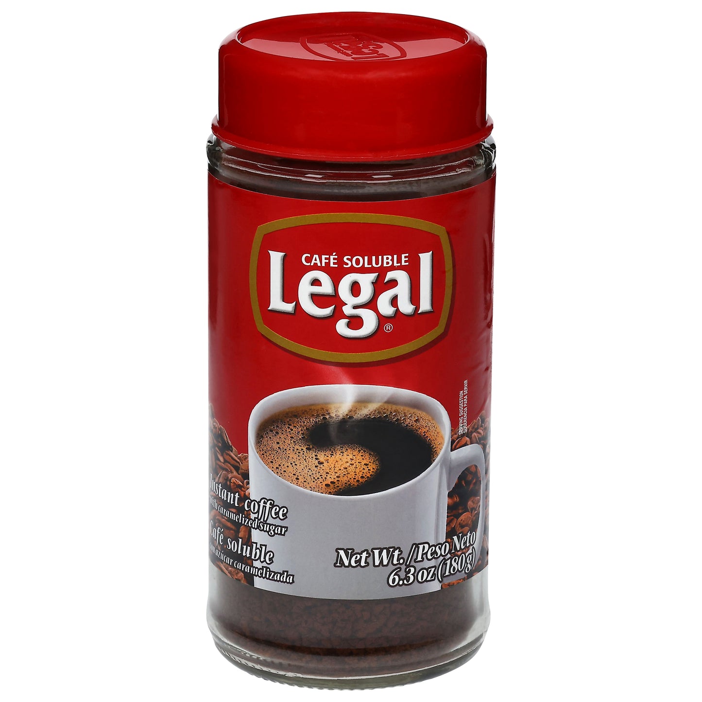 Café instantáneo legal con azúcar caramelizado de 6.3 onzas