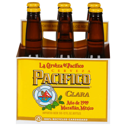 Cerveza Pacifico Clara, botellas de 6 a 12 onzas líquidas