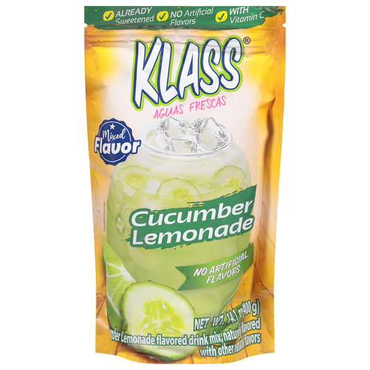 Mezcla para bebida de limonada de pepino Klass de 14.1 onzas