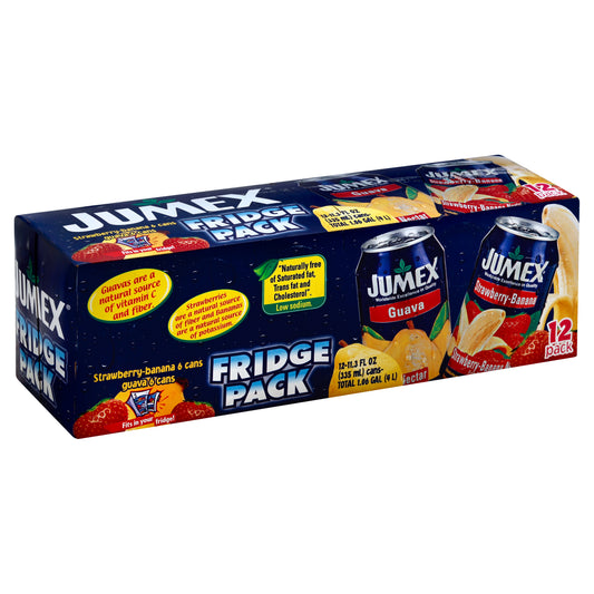Jumex Nectar 12 ea - Strawberry-banana 6 cans guava 6 cans