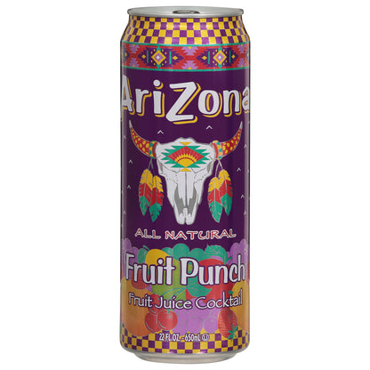Cóctel de jugo de frutas AriZona All Natural Fruit Punch de 22 onzas líquidas
