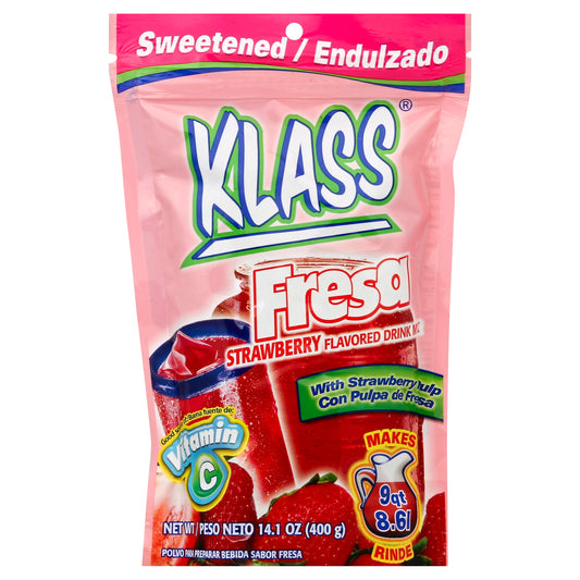 Mezcla para bebida Klass 14.1 oz - Fresa MEZCLA PARA BEBIDA CON SABOR A FRESA