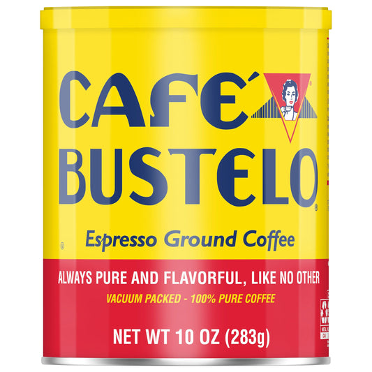 Café Bustelo, café molido tostado oscuro estilo espresso, lata de 283 g (10 oz).