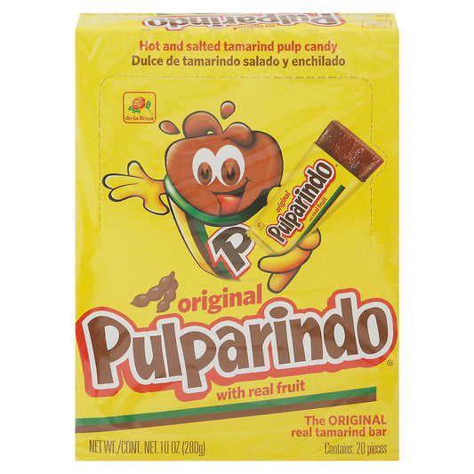 Barra de tamarindo original Pulparindo con fruta natural, 20 unidades