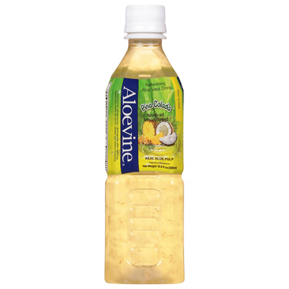Bebida refrescante de aloe vera sabor piña colada Aloevine, 500 ml (16.9 onzas líquidas)