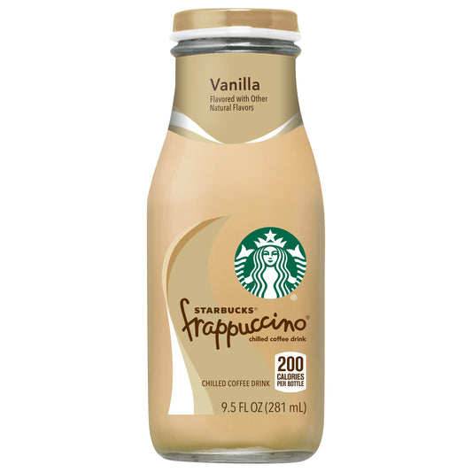 Bebida de café helado Frappuccino de Starbucks sabor vainilla (9.5 onzas líquidas)