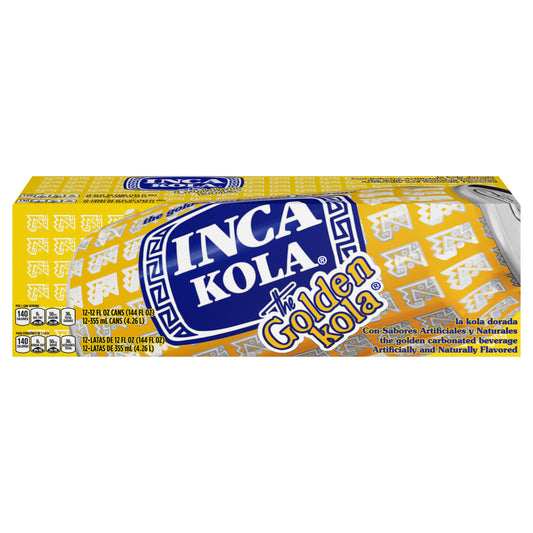 Latas de Inca Kola para refrigerador, 355 ml, paquete de 12
