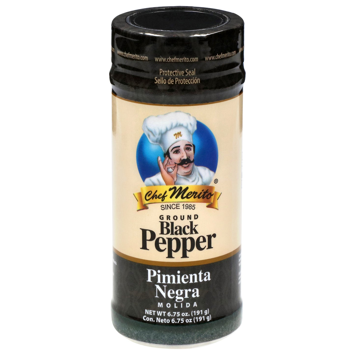 Chef Merito Ground Black Pepper 6.75 oz