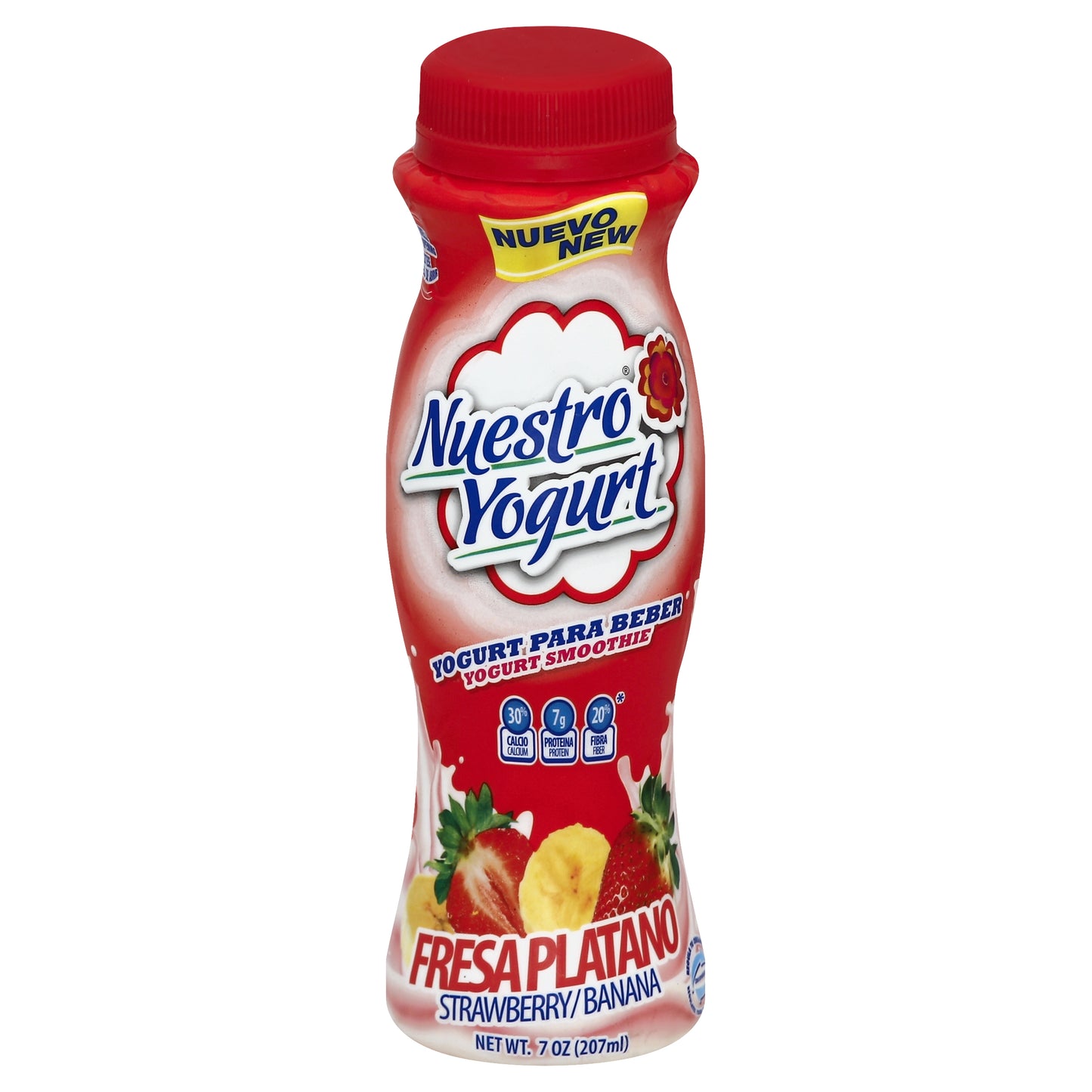 Nuestro Queso Batido de yogur de fresa y plátano 7 oz