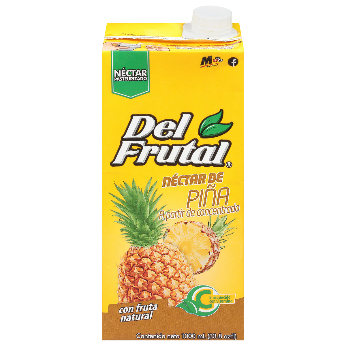 Del Frutal Pineapple Nectar Juice 33.8 fl oz