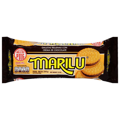 Galletas rellenas de crema de chocolate Marilu 216 g