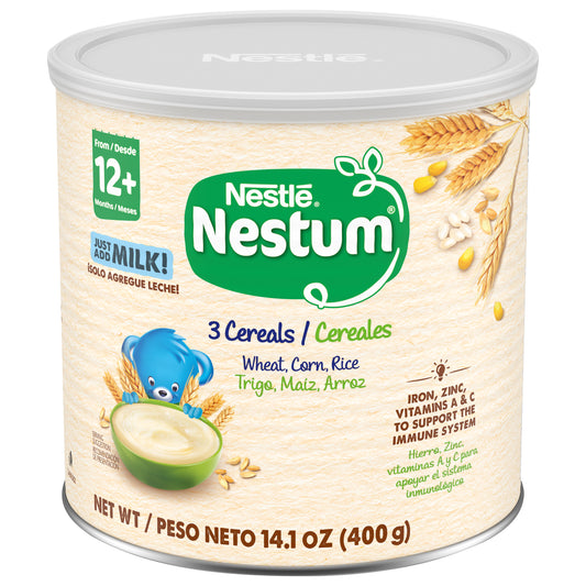 Nestum 12+ Meses 3 Cereales 14.1 oz Lata de Cereales