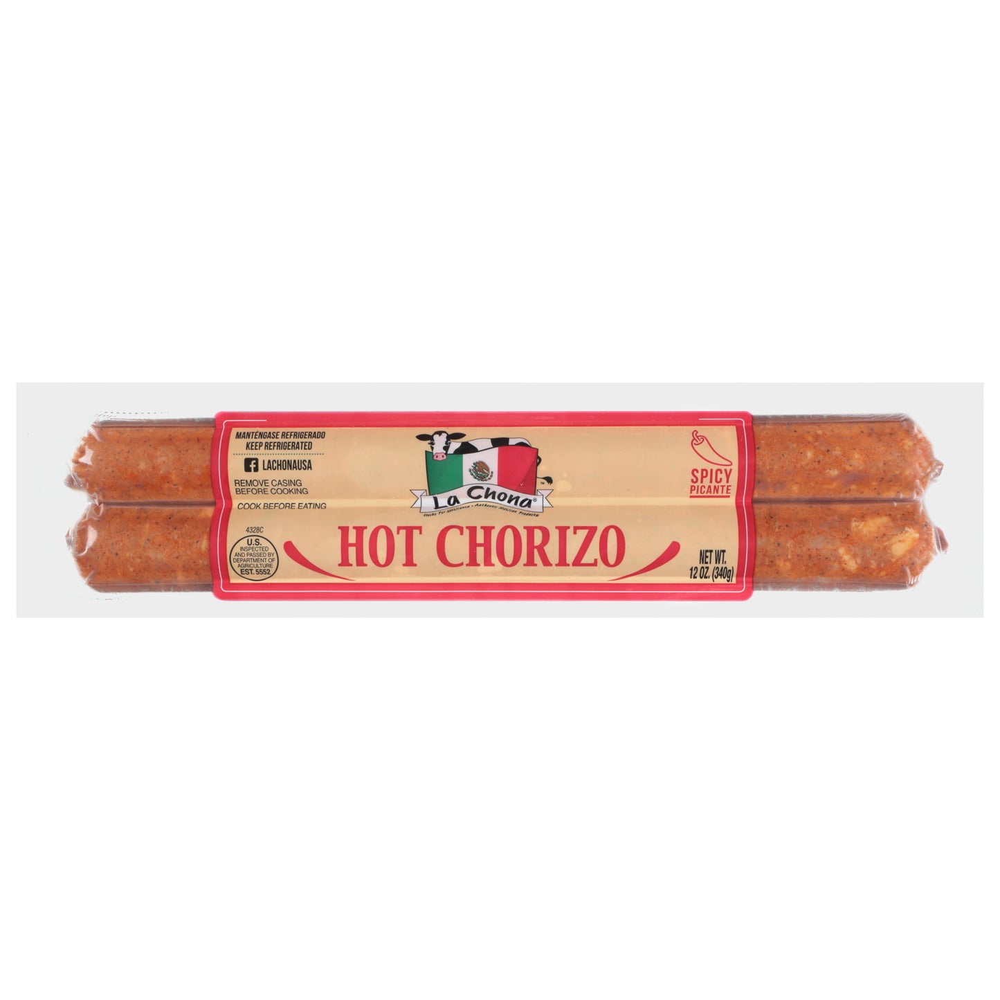 Chorizo picante La Chona de 12 onzas