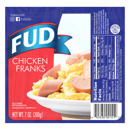 Salchichas de pollo FUD de 7 onzas