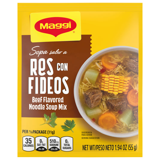 MAGGI Sopa de fideos deshidratada con carne 1.94 oz