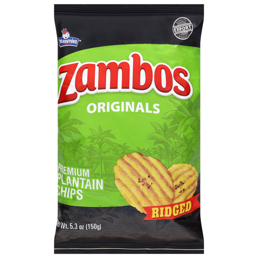 Yummies Zambos Premium Ridged Originals Plantain Chips 5.3 oz