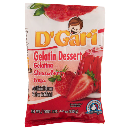 Gelatina de fresa D'Gari, 119 g