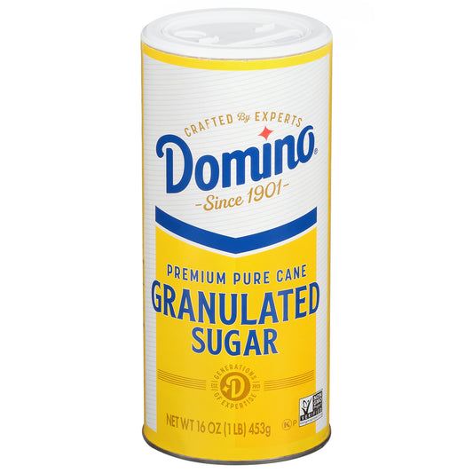 Azúcar granulada de caña pura Domino Premium, bote de 1 lb