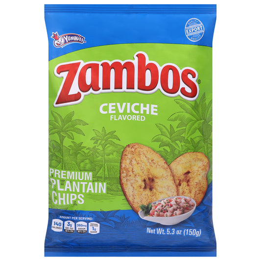 Yummies Zambos Premium Ceviche Flavored Plantain Chips 5.3 oz