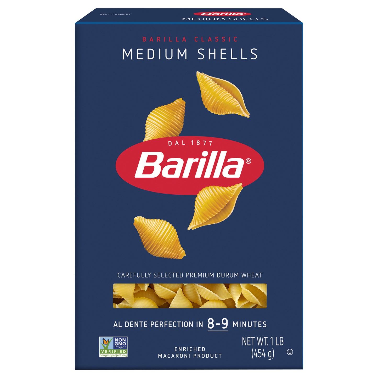 Barilla con cáscaras medianas 1 lb