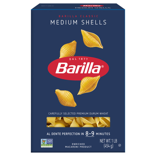 Barilla con cáscaras medianas 1 lb