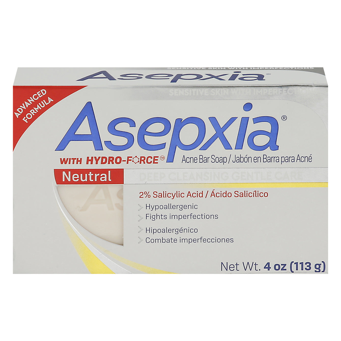 Jabón en barra Asepxia Neutral Acne con Hydro-Force de 113 g (4 oz)