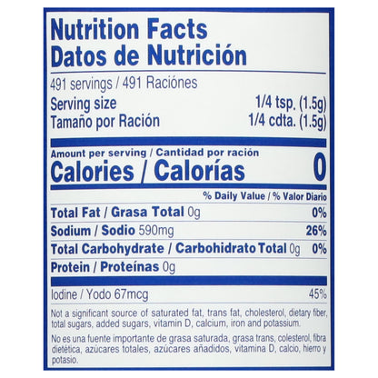 Goya Iodized Salt 26 oz