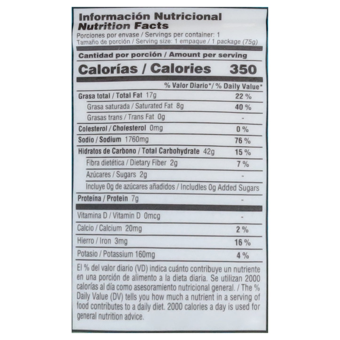 Sopa instantánea sabor mariscos Laky Men 75 g