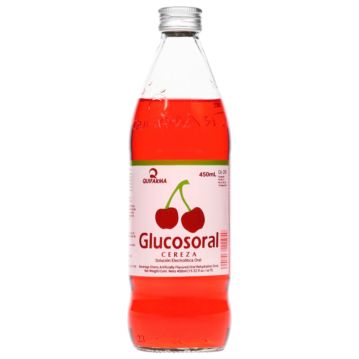 Bebida de rehidratación oral Glucosoral sabor cereza 450 ml