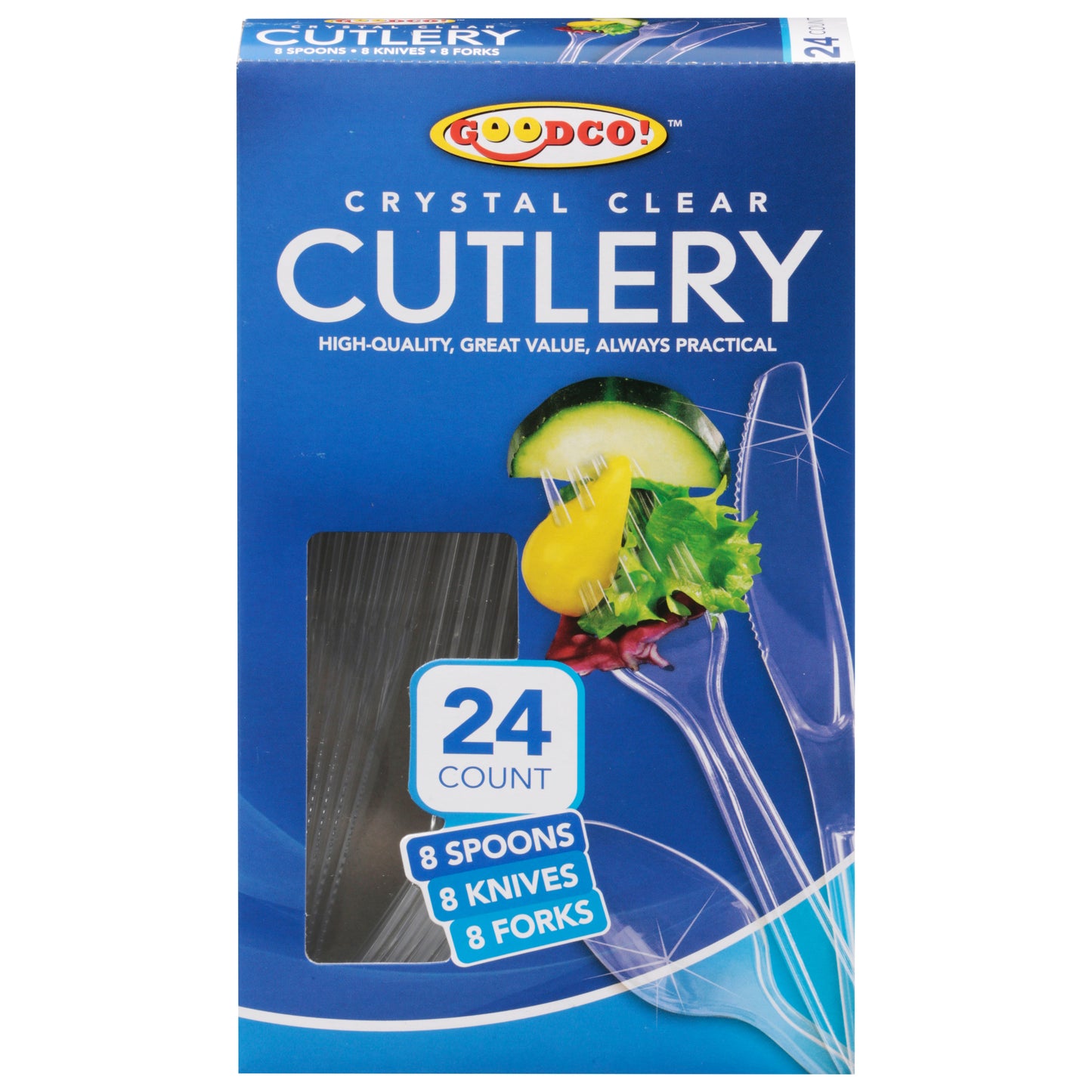 GoodCo Crystal Clear Cutlery 24 ea