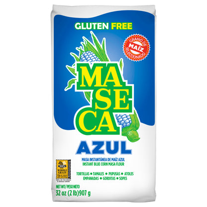 Harina de maíz instantánea MASECA azul, bolsa de 2 libras